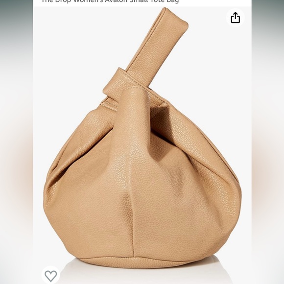 Small Tote Bag Cross Strap Detail Leather in Tan - Picture 1 of 5